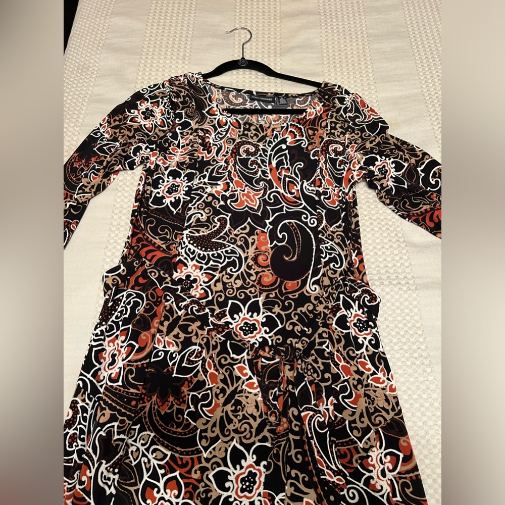 Nina Leonard Long Sleeve Dress